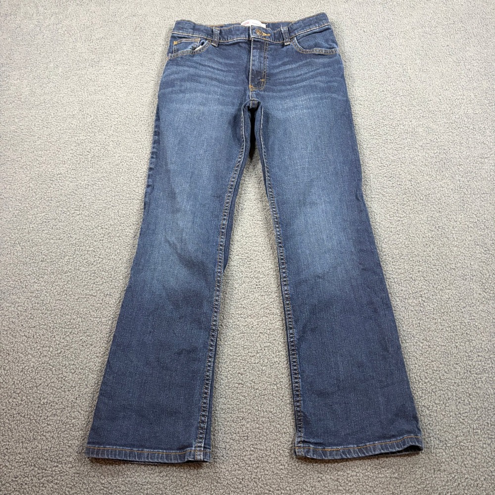 Wrangler Jeans Girls 14 Regular Blue Classic Boot 105WNBWDG Stretch Denim